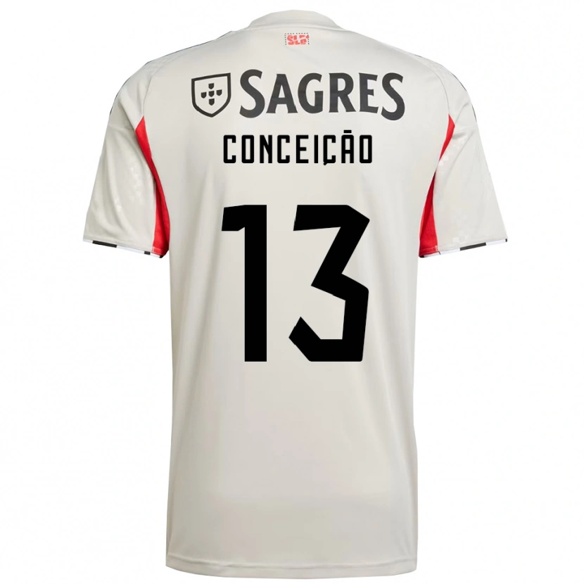 Danxen Kinder João Conceição #13 Creme Weiß Rot Auswärtstrikot Trikot 2025/26 T-Shirt Schweiz