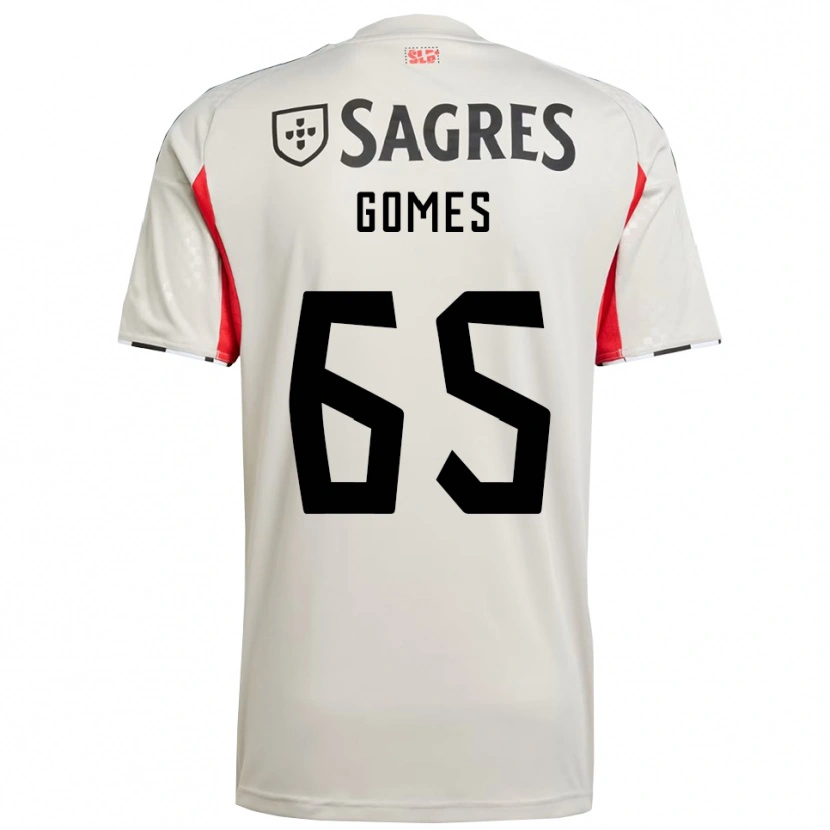 Danxen Kinder André Gomes #65 Creme Weiß Rot Auswärtstrikot Trikot 2025/26 T-Shirt Schweiz