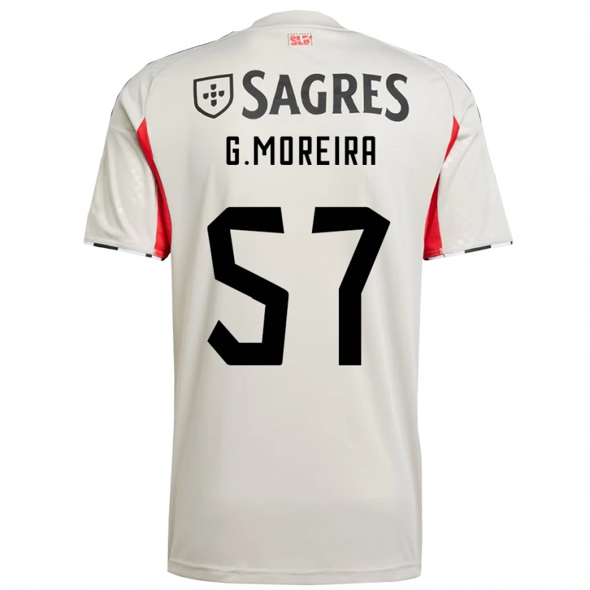 Danxen Kinder Gonçalo Moreira #57 Creme Weiß Rot Auswärtstrikot Trikot 2025/26 T-Shirt Schweiz