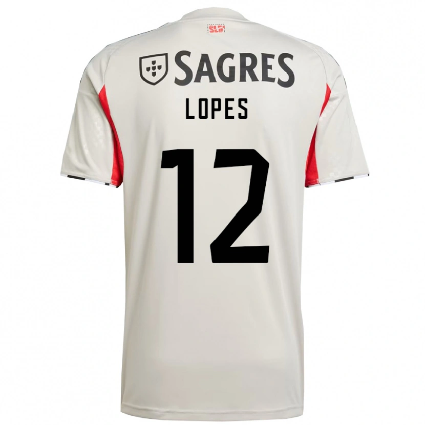 Danxen Kinder Leonardo Lopes #12 Creme Weiß Rot Auswärtstrikot Trikot 2025/26 T-Shirt Schweiz
