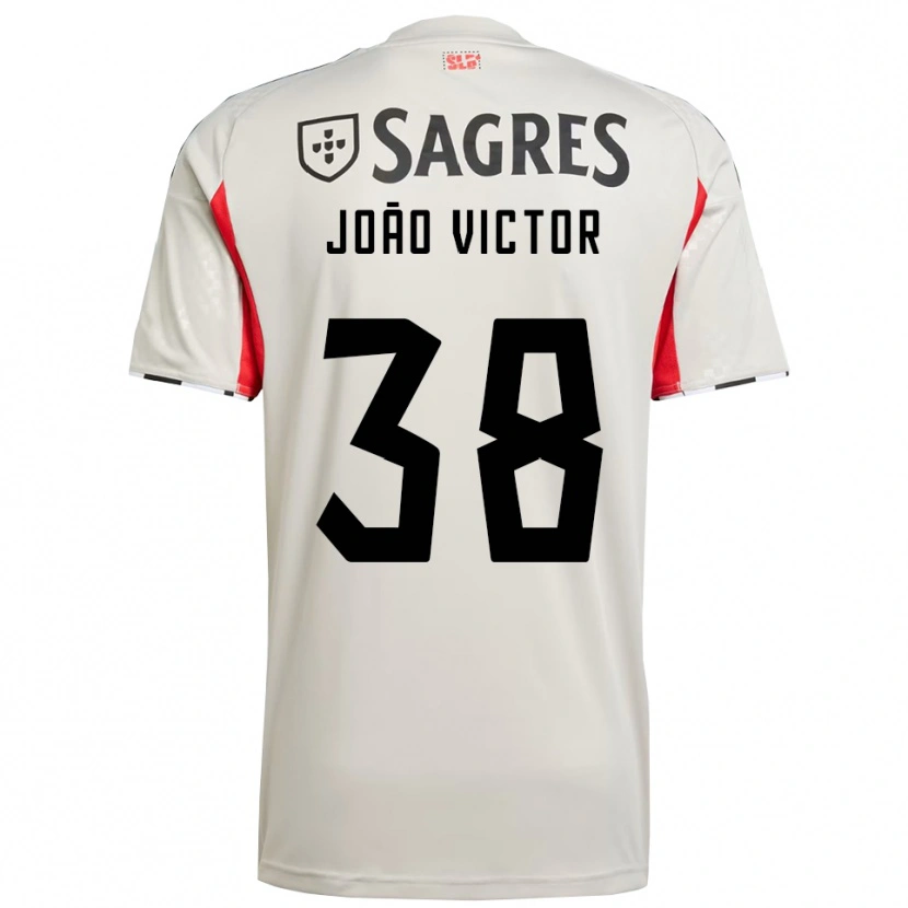 Danxen Kinder Joao Victor #38 Creme Weiß Rot Auswärtstrikot Trikot 2025/26 T-Shirt Schweiz