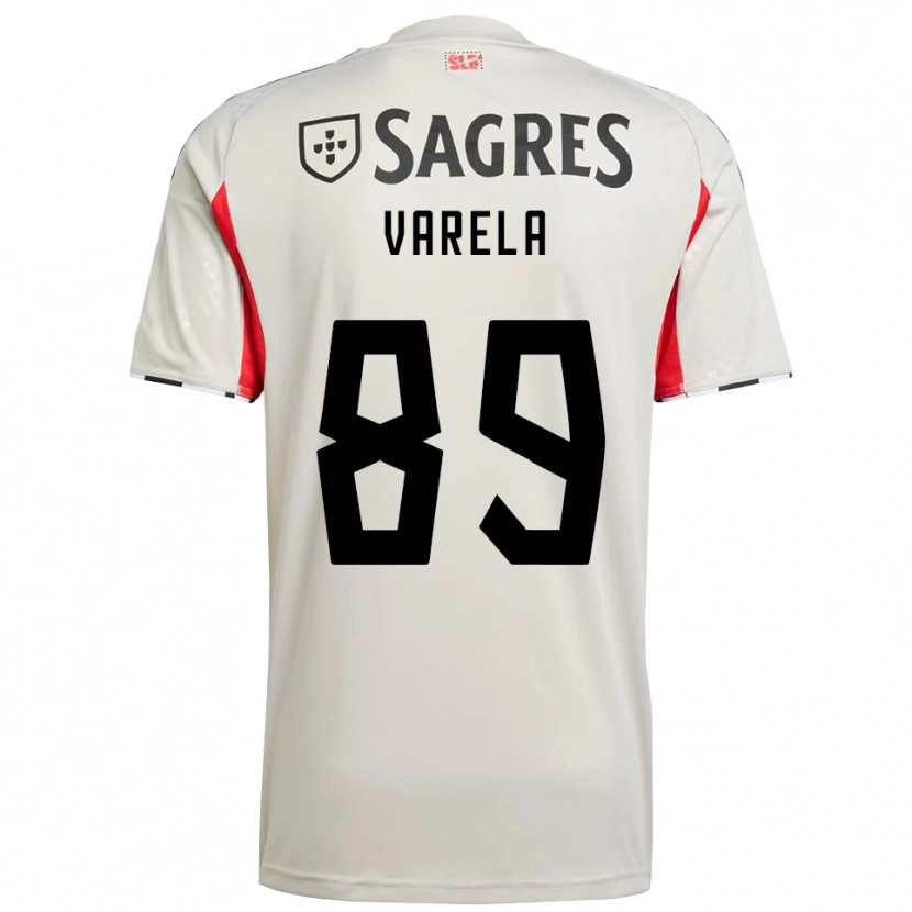 Danxen Kinder Gustavo Varela #89 Creme Weiß Rot Auswärtstrikot Trikot 2025/26 T-Shirt Schweiz