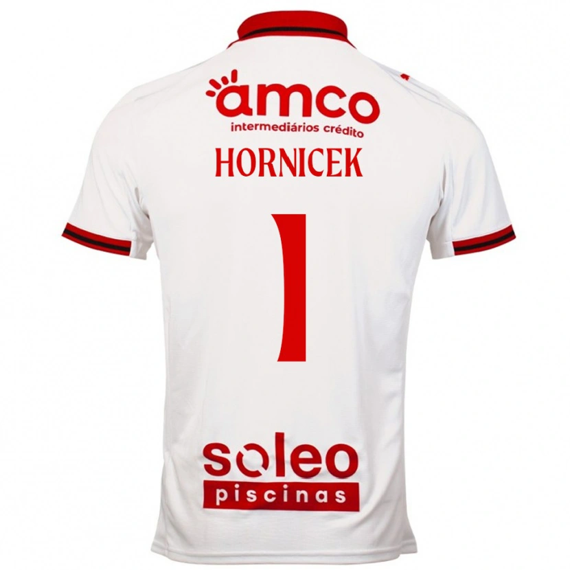 Danxen Kinder Lukas Hornicek #1 Weiß Rot Auswärtstrikot Trikot 2025/26 T-Shirt Schweiz