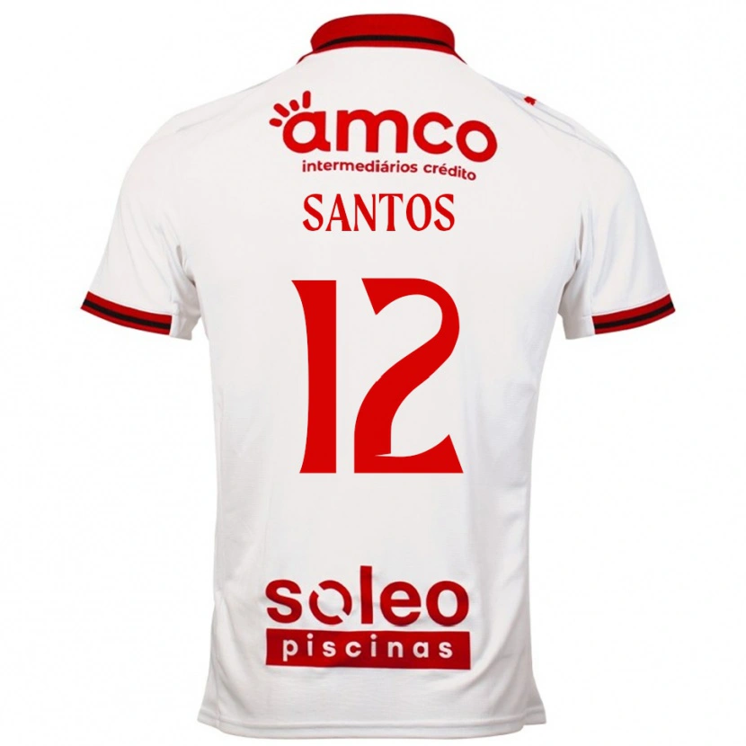 Danxen Kinder Matheus Santos #12 Weiß Rot Auswärtstrikot Trikot 2025/26 T-Shirt Schweiz