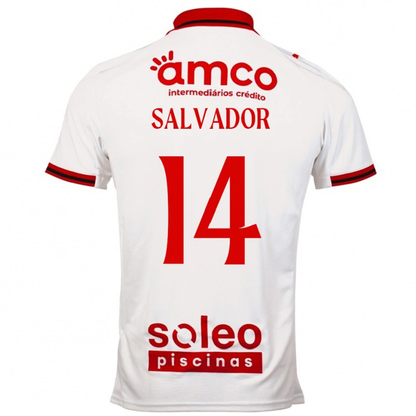 Danxen Kinder João Salvador #14 Weiß Rot Auswärtstrikot Trikot 2025/26 T-Shirt Schweiz