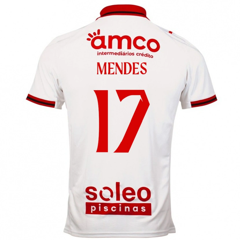 Danxen Kinder Joe Mendes #17 Weiß Rot Auswärtstrikot Trikot 2025/26 T-Shirt Schweiz