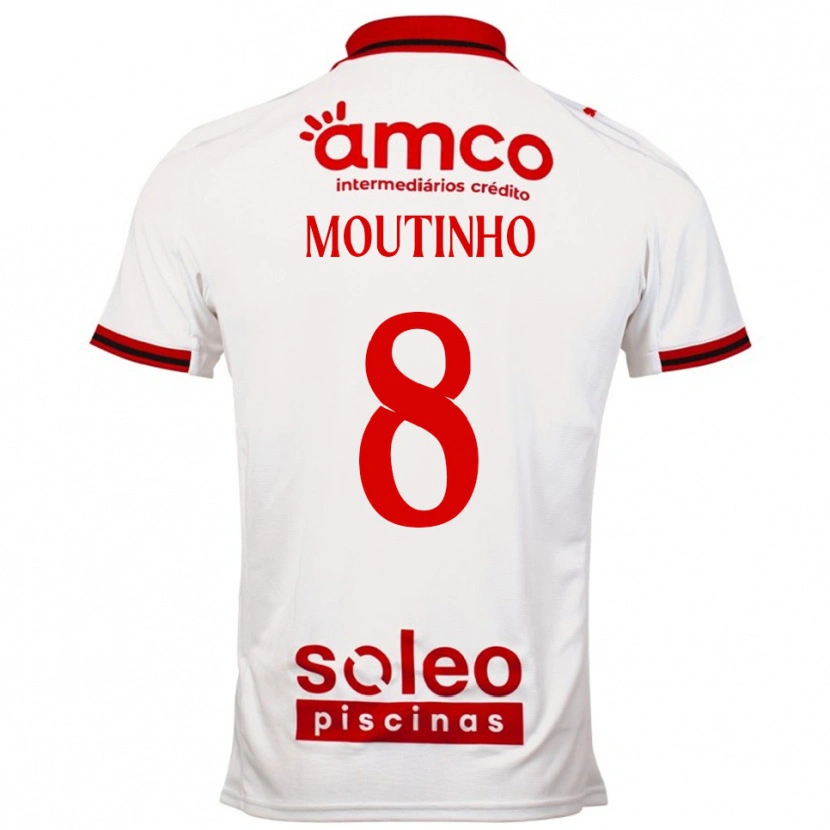 Danxen Kinder João Moutinho #8 Weiß Rot Auswärtstrikot Trikot 2025/26 T-Shirt Schweiz