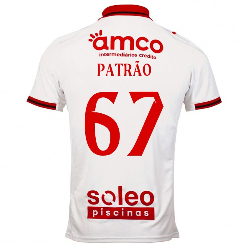 Danxen Kinder Afonso Patrão #67 Weiß Rot Auswärtstrikot Trikot 2025/26 T-Shirt Schweiz