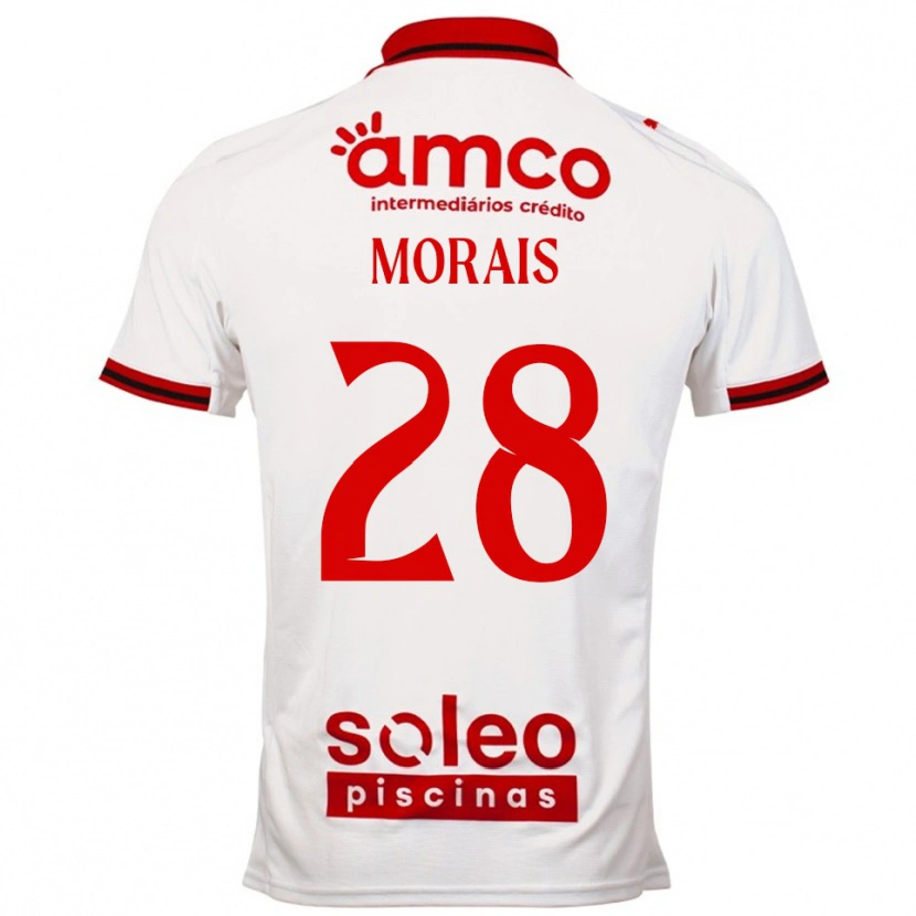 Danxen Kinder Patrícia Morais #28 Weiß Rot Auswärtstrikot Trikot 2025/26 T-Shirt Schweiz