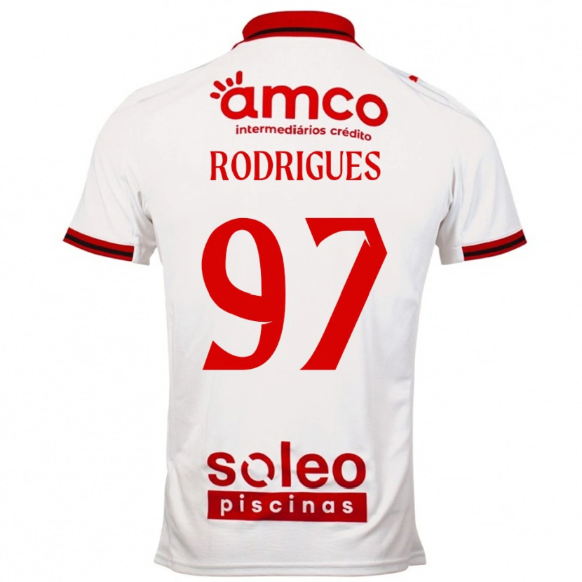 Danxen Kinder Dinis Rodrigues #97 Weiß Rot Auswärtstrikot Trikot 2025/26 T-Shirt Schweiz