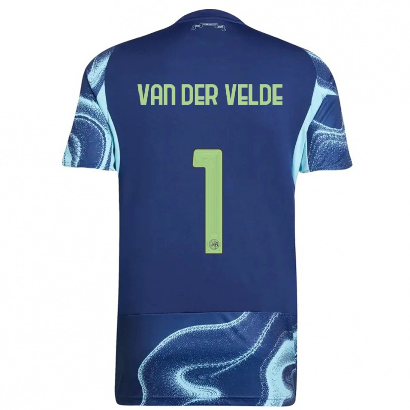 Danxen Kinder Valentijn Van Der Velde #1 Marine Himmelblau Auswärtstrikot Trikot 2025/26 T-Shirt Schweiz