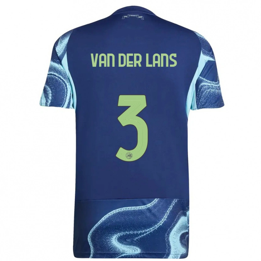 Danxen Kinder Mylo Van Der Lans #3 Marine Himmelblau Auswärtstrikot Trikot 2025/26 T-Shirt Schweiz