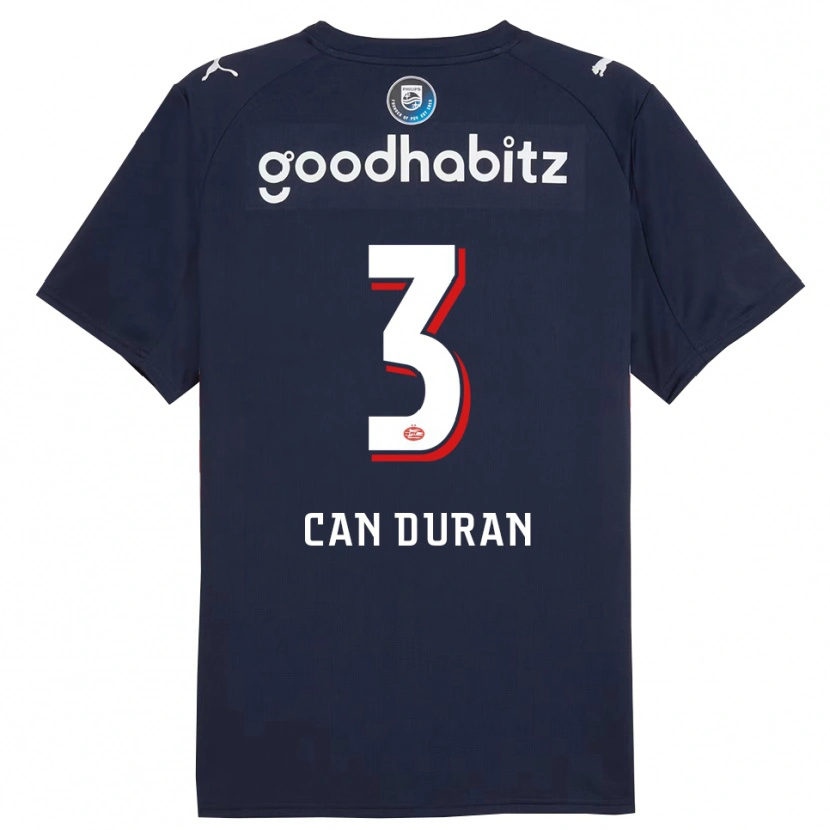 Danxen Kinder Emre Can Duran #3 Marine Weiß Auswärtstrikot Trikot 2025/26 T-Shirt Schweiz