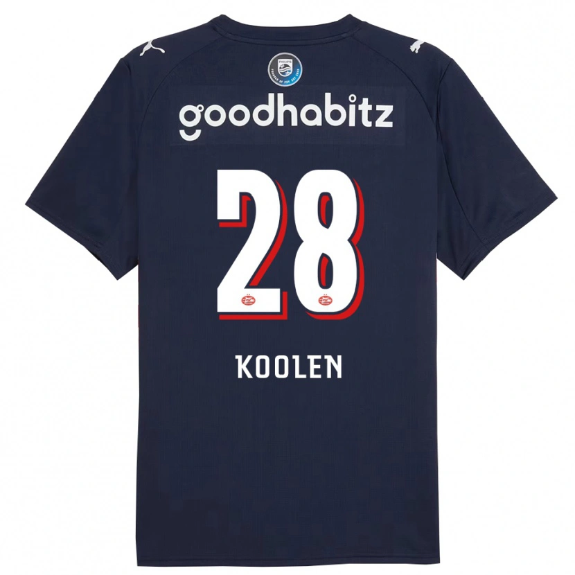 Danxen Kinder Lars Koolen #28 Marine Weiß Auswärtstrikot Trikot 2025/26 T-Shirt Schweiz
