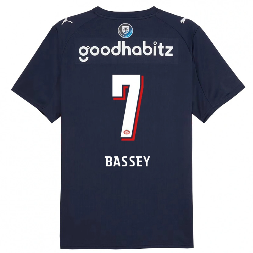Danxen Kinder Essien Bassey #7 Marine Weiß Auswärtstrikot Trikot 2025/26 T-Shirt Schweiz