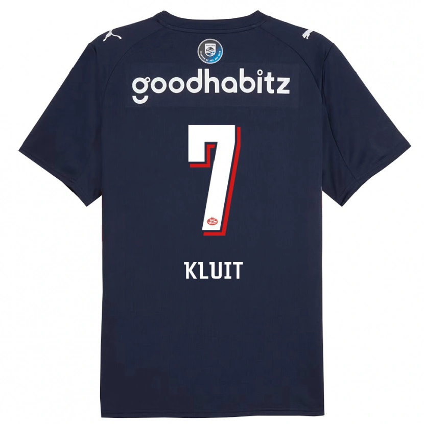 Danxen Kinder Fabio Kluit #7 Marine Weiß Auswärtstrikot Trikot 2025/26 T-Shirt Schweiz
