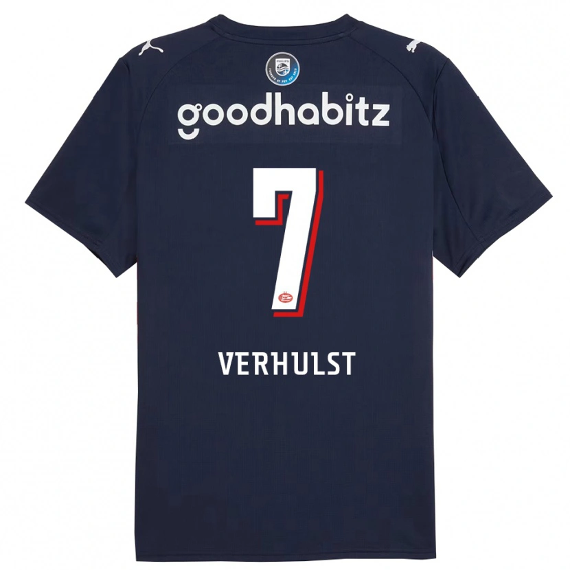 Danxen Kinder Gino Verhulst #7 Marine Weiß Auswärtstrikot Trikot 2025/26 T-Shirt Schweiz