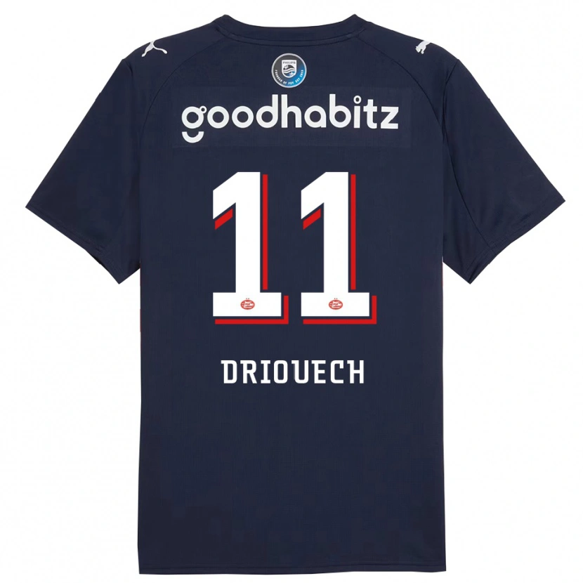Danxen Kinder Couhaib Driouech #11 Marine Weiß Auswärtstrikot Trikot 2025/26 T-Shirt Schweiz
