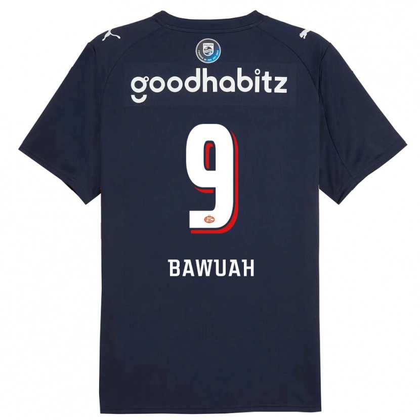 Danxen Kinder Jordy Bawuah #9 Marine Weiß Auswärtstrikot Trikot 2025/26 T-Shirt Schweiz