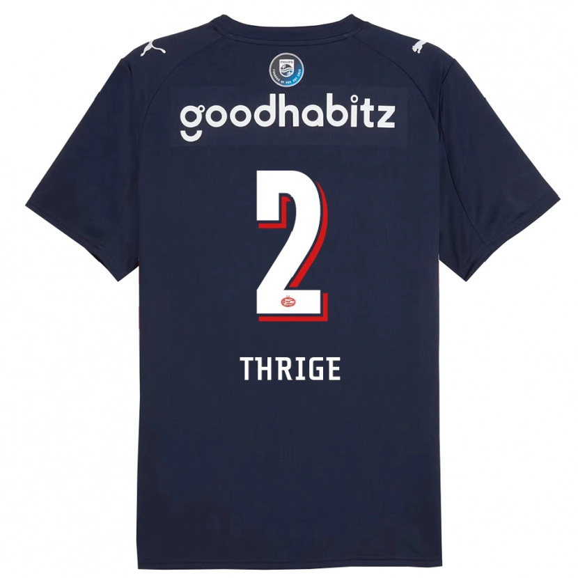 Danxen Kinder Sara Thrige #2 Marine Weiß Auswärtstrikot Trikot 2025/26 T-Shirt Schweiz
