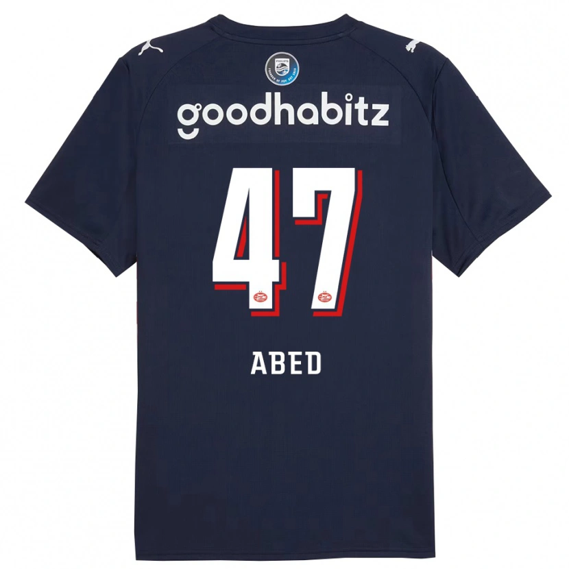 Danxen Kinder Tai Abed #47 Marine Weiß Auswärtstrikot Trikot 2025/26 T-Shirt Schweiz