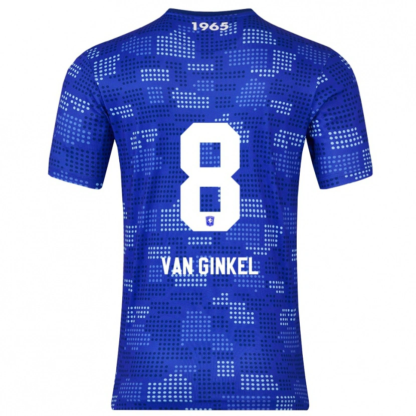 Danxen Kinder Danique Van Ginkel #8 Blau Himmelblau Auswärtstrikot Trikot 2025/26 T-Shirt Schweiz