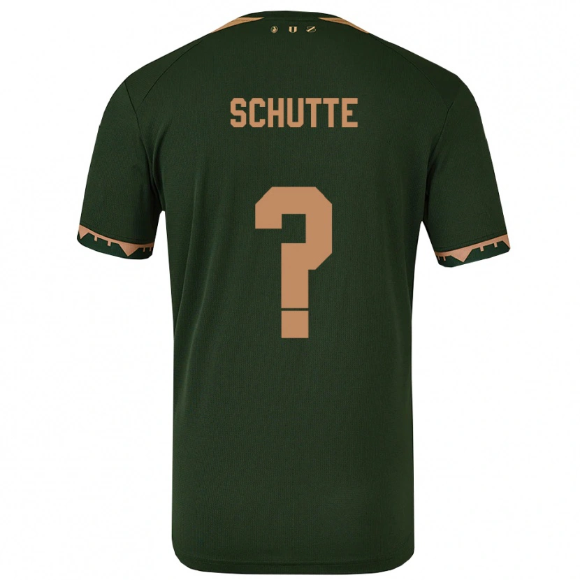 Danxen Kinder Olivier Schutte #0 Grün Gold Auswärtstrikot Trikot 2025/26 T-Shirt Schweiz