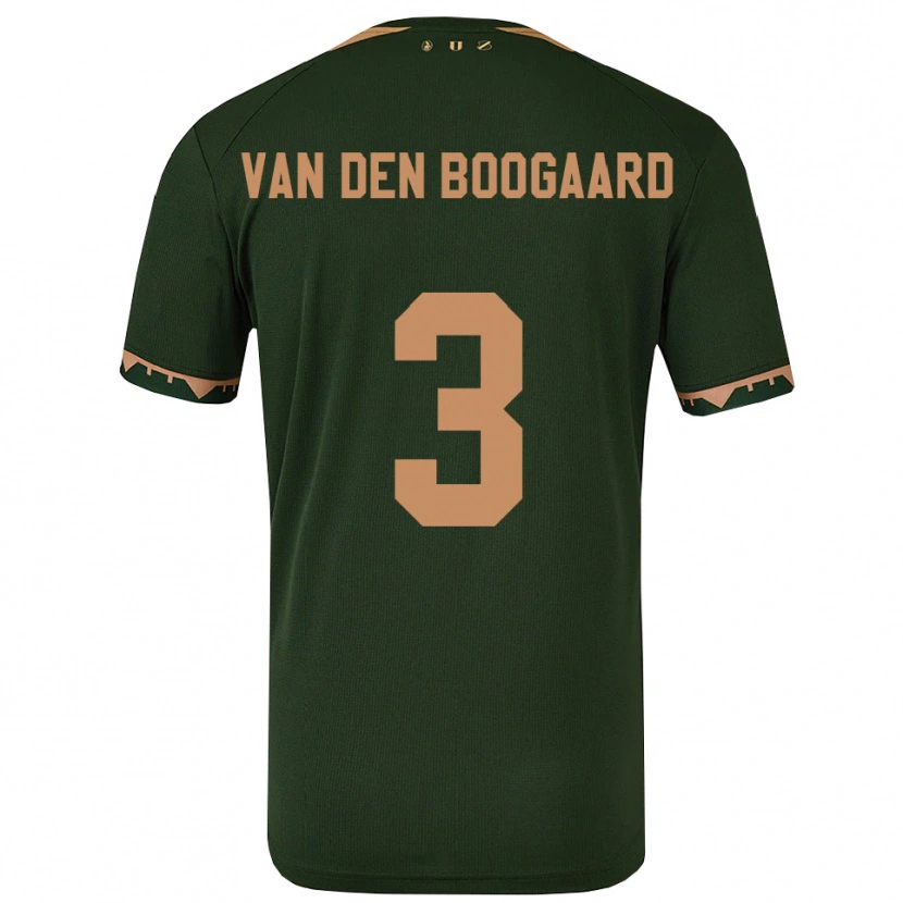 Danxen Kinder Brian Van Den Boogaard #3 Grün Gold Auswärtstrikot Trikot 2025/26 T-Shirt Schweiz