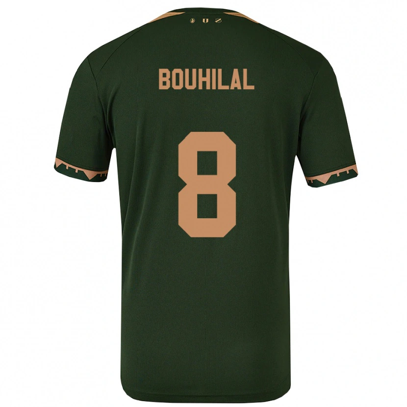 Danxen Kinder Mohammed Bouhilal #8 Grün Gold Auswärtstrikot Trikot 2025/26 T-Shirt Schweiz