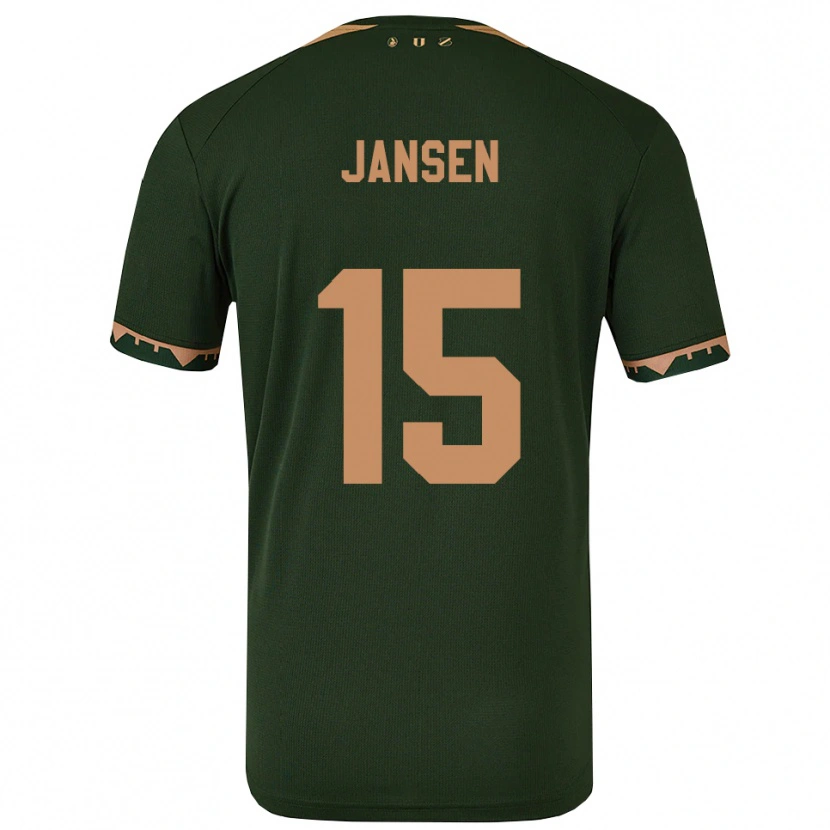 Danxen Kinder Scott Jansen #15 Grün Gold Auswärtstrikot Trikot 2025/26 T-Shirt Schweiz