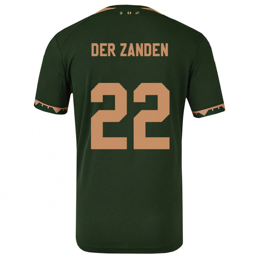 Danxen Kinder Iise Van Der Zanden #22 Grün Gold Auswärtstrikot Trikot 2025/26 T-Shirt Schweiz