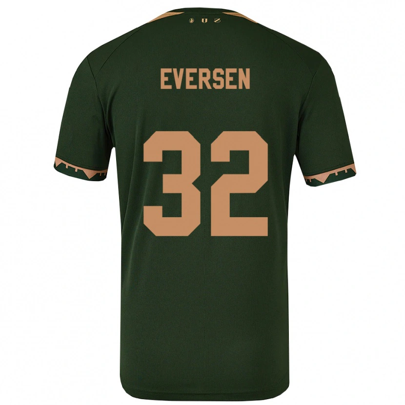 Danxen Kinder Justin Eversen #32 Grün Gold Auswärtstrikot Trikot 2025/26 T-Shirt Schweiz