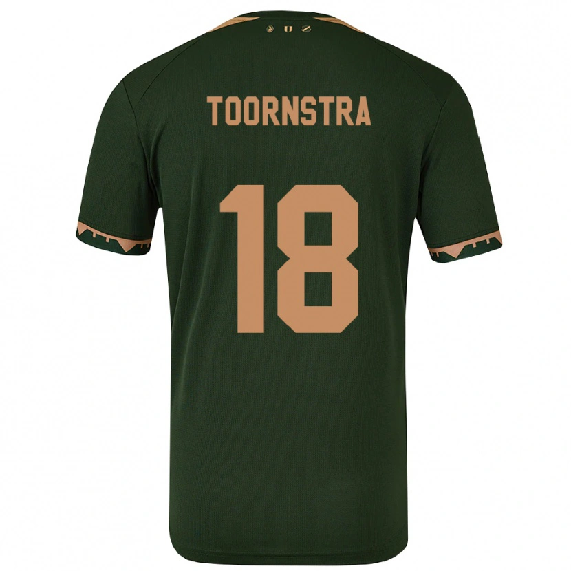 Danxen Kinder Jens Toornstra #18 Grün Gold Auswärtstrikot Trikot 2025/26 T-Shirt Schweiz