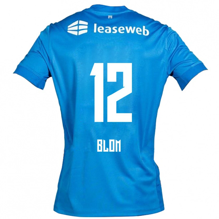 Danxen Kinder Robin Blom #12 Blau Weiß Auswärtstrikot Trikot 2025/26 T-Shirt Schweiz