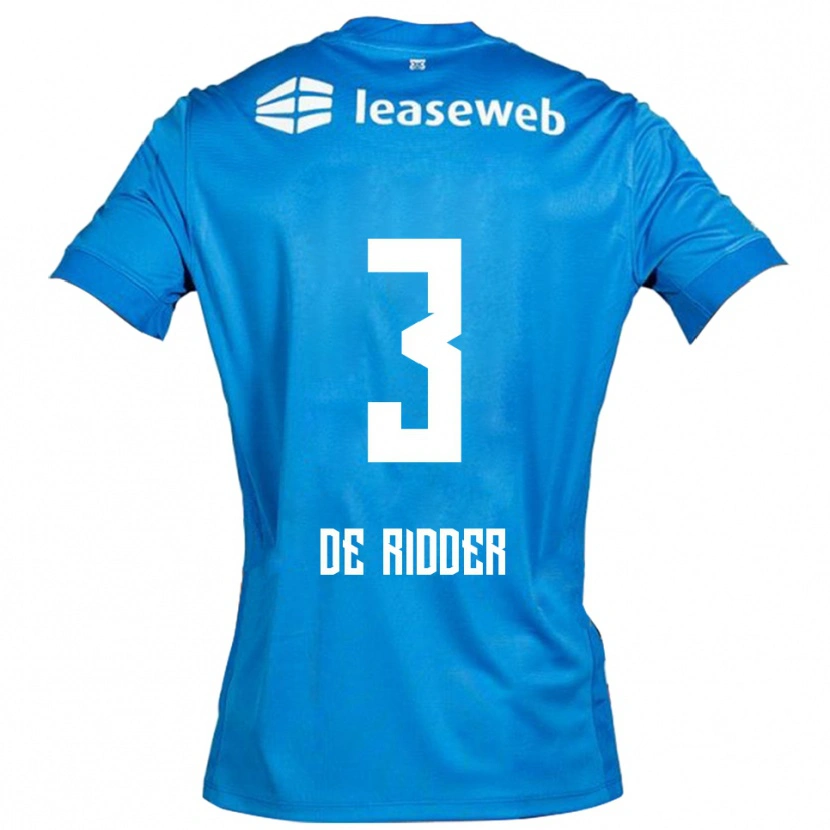 Danxen Kinder Djoeke De Ridder #3 Blau Weiß Auswärtstrikot Trikot 2025/26 T-Shirt Schweiz