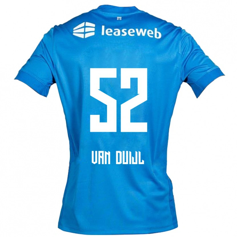 Danxen Kinder Billy Van Duijl #52 Blau Weiß Auswärtstrikot Trikot 2025/26 T-Shirt Schweiz