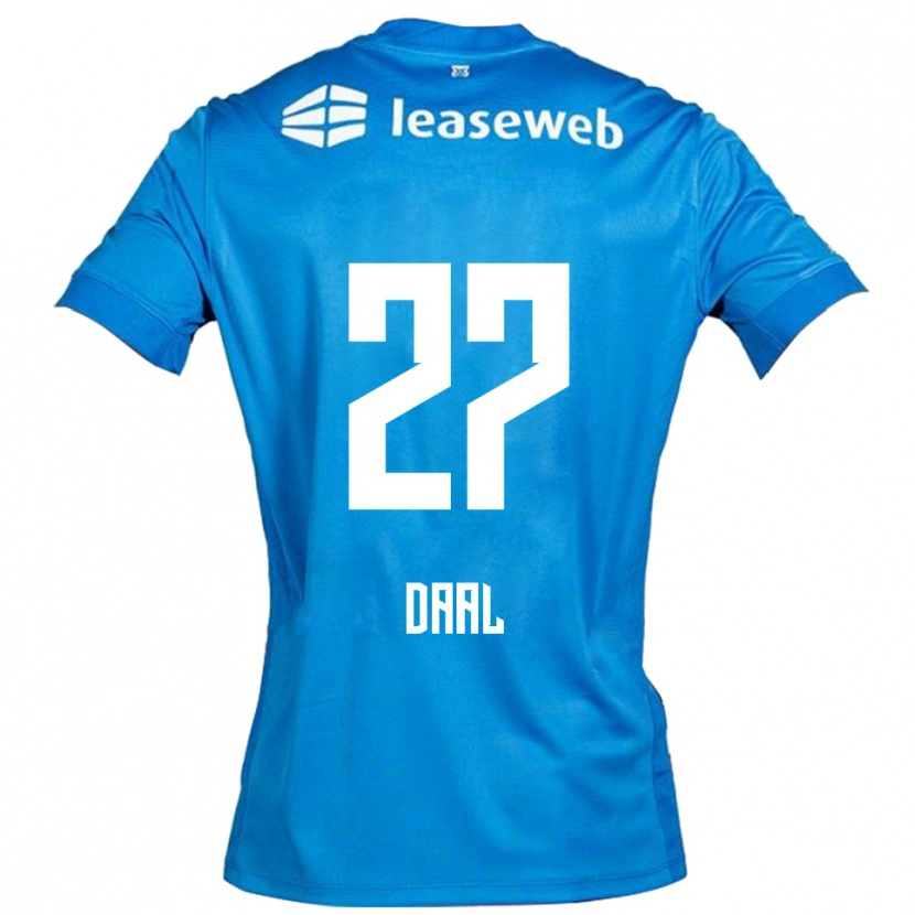 Danxen Kinder Ro-Zangelo Daal #27 Blau Weiß Auswärtstrikot Trikot 2025/26 T-Shirt Schweiz
