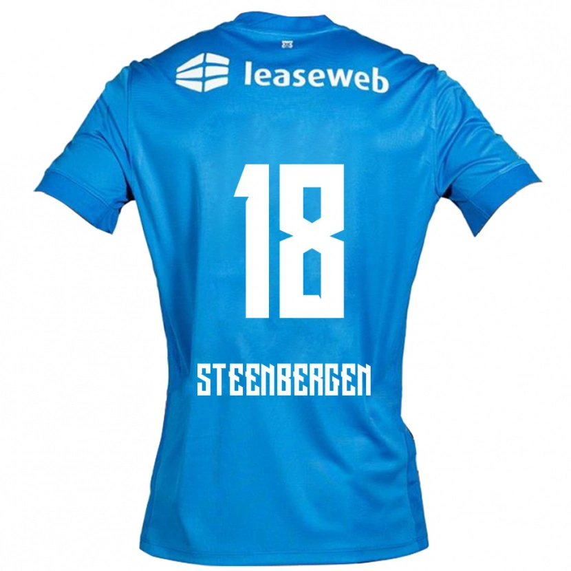 Danxen Kinder Thom Steenbergen #18 Blau Weiß Auswärtstrikot Trikot 2025/26 T-Shirt Schweiz