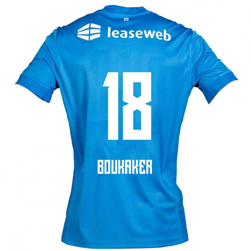 Danxen Kinder Romaissa Boukaker #18 Blau Weiß Auswärtstrikot Trikot 2025/26 T-Shirt Schweiz