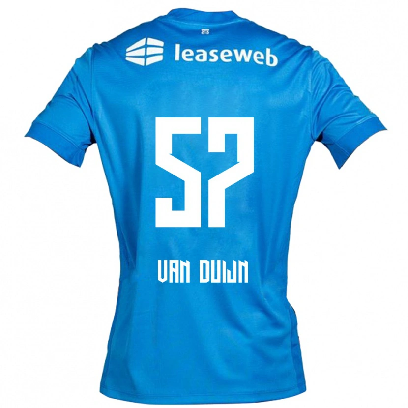 Danxen Kinder Sem Van Duijn #57 Blau Weiß Auswärtstrikot Trikot 2025/26 T-Shirt Schweiz