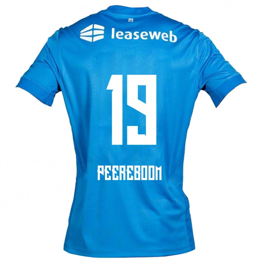 Danxen Kinder Sanne Peereboom #19 Blau Weiß Auswärtstrikot Trikot 2025/26 T-Shirt Schweiz