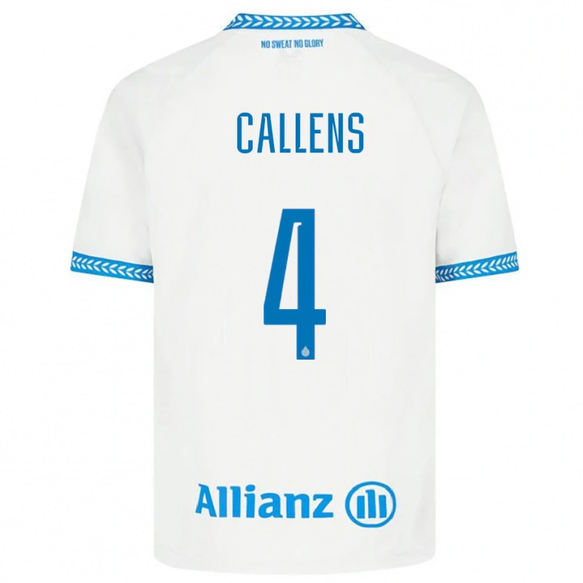 Danxen Kinder Emiel Callens #4 Blau Weiß Auswärtstrikot Trikot 2025/26 T-Shirt Schweiz