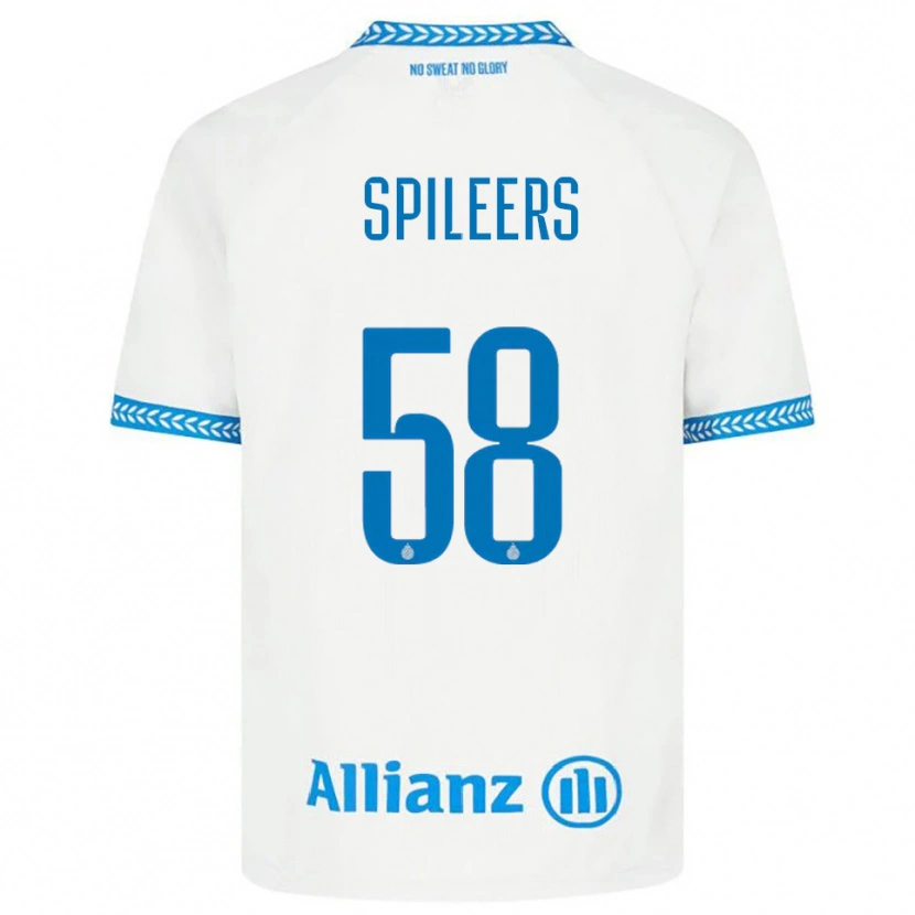 Danxen Kinder Jorne Spileers #58 Blau Weiß Auswärtstrikot Trikot 2025/26 T-Shirt Schweiz