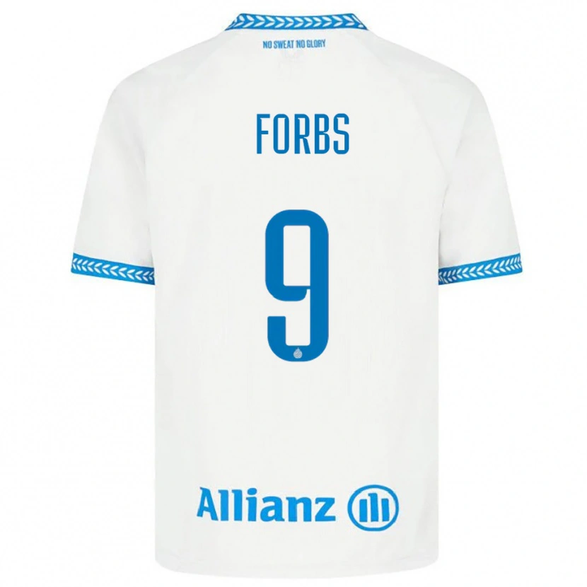 Danxen Kinder Carlos Forbs #9 Blau Weiß Auswärtstrikot Trikot 2025/26 T-Shirt Schweiz