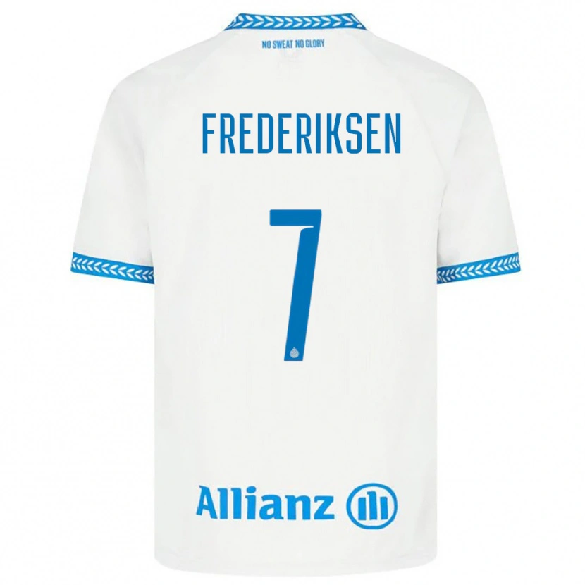Danxen Kinder Rebekka Frederiksen #7 Blau Weiß Auswärtstrikot Trikot 2025/26 T-Shirt Schweiz