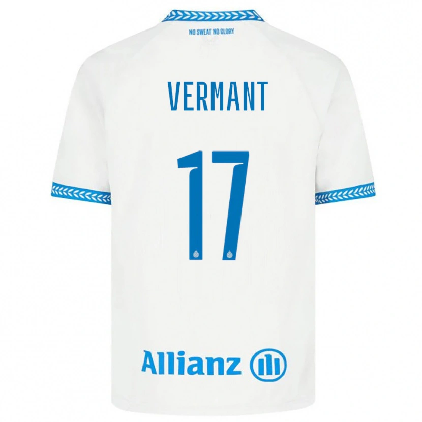 Danxen Kinder Romeo Vermant #17 Blau Weiß Auswärtstrikot Trikot 2025/26 T-Shirt Schweiz