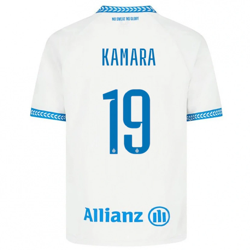 Danxen Kinder Al-Hassan Kamara #19 Blau Weiß Auswärtstrikot Trikot 2025/26 T-Shirt Schweiz