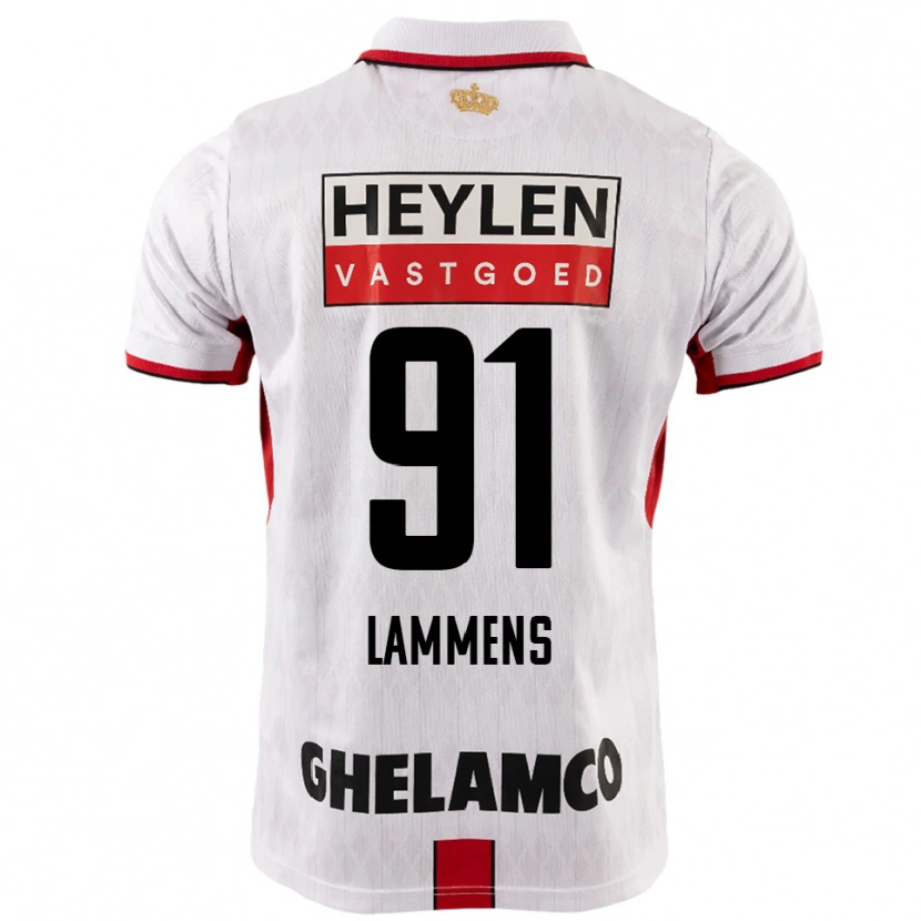 Danxen Kinder Senne Lammens #91 Weiß Rot Auswärtstrikot Trikot 2025/26 T-Shirt Schweiz