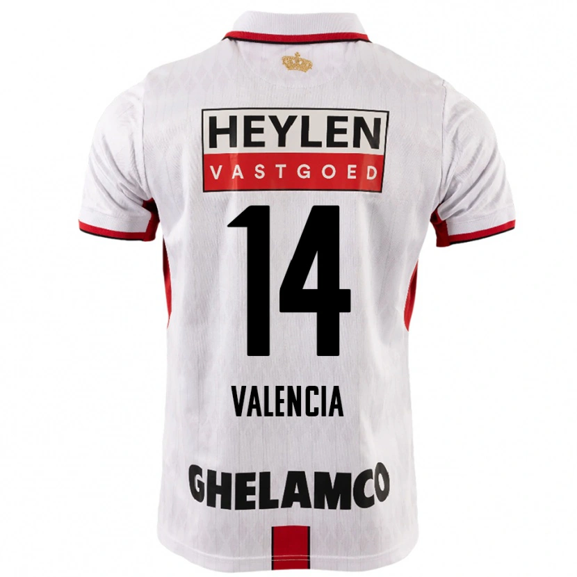 Danxen Kinder Anthony Valencia #14 Weiß Rot Auswärtstrikot Trikot 2025/26 T-Shirt Schweiz