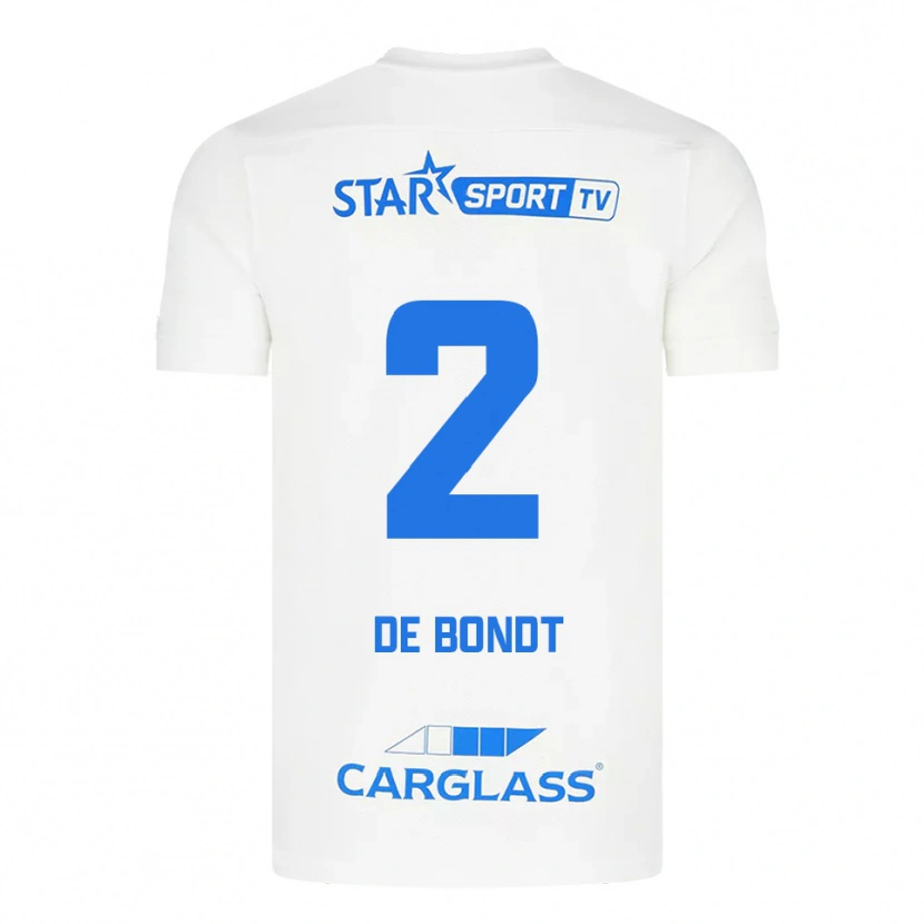 Danxen Kinder Marith De Bondt #2 Weiß Blau Auswärtstrikot Trikot 2025/26 T-Shirt Schweiz
